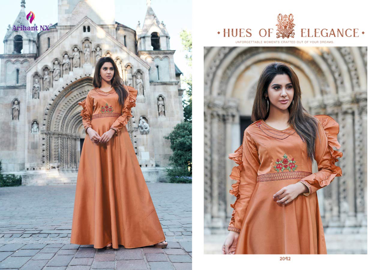 Arihant Floret Vol 7 Silk Kurti Gown Series Collection Arihant Floret Vol 7 Silk Kurti Gown Series Collection